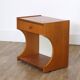 Modernist bedside table in teak