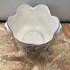 Old Cache Pot K&G LUNEVILLE Ceramic White Decoration Vintage Flowers