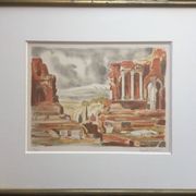 The Acropolis. Lithograph by Jean-Eugène BERSIER (1896-1978).