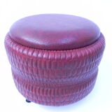 Pouf vintage sur 3 pattes