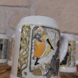 Beer mugs Porcelain by France Pillivuyt posters Toulouse Lautrec