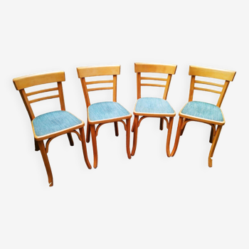 Series of four Baumann bistro chairs