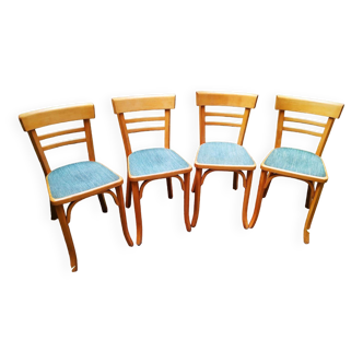 Series of four Baumann bistro chairs