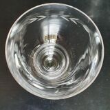 6 vintage wine glasses engraved pyramid shape