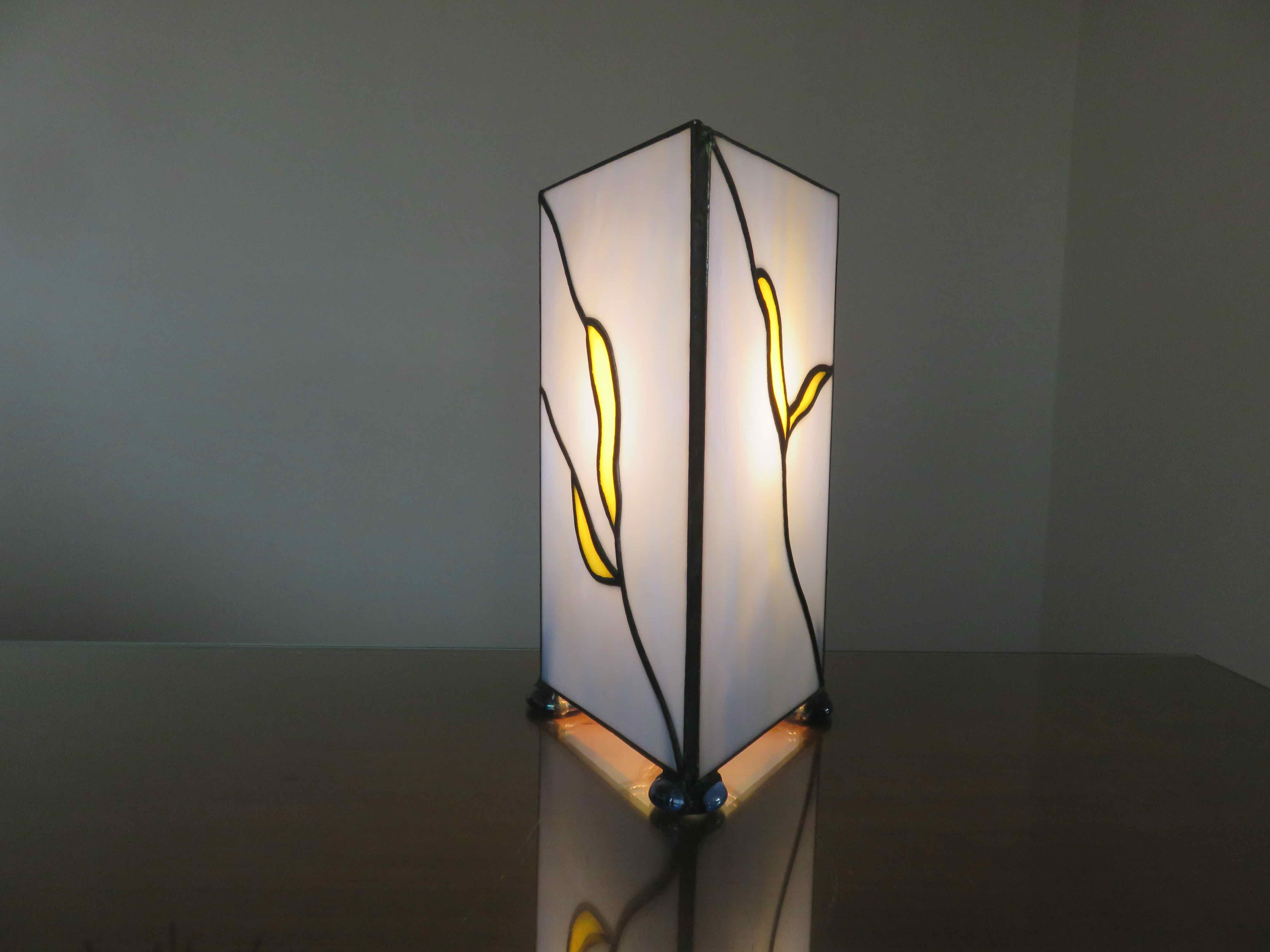 Art deco lamp in glass paste