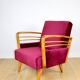 Vintage Art Deco Loft armchair raspberry - 1960s