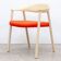 Chaise pedrali héra 2865 frênes / orange