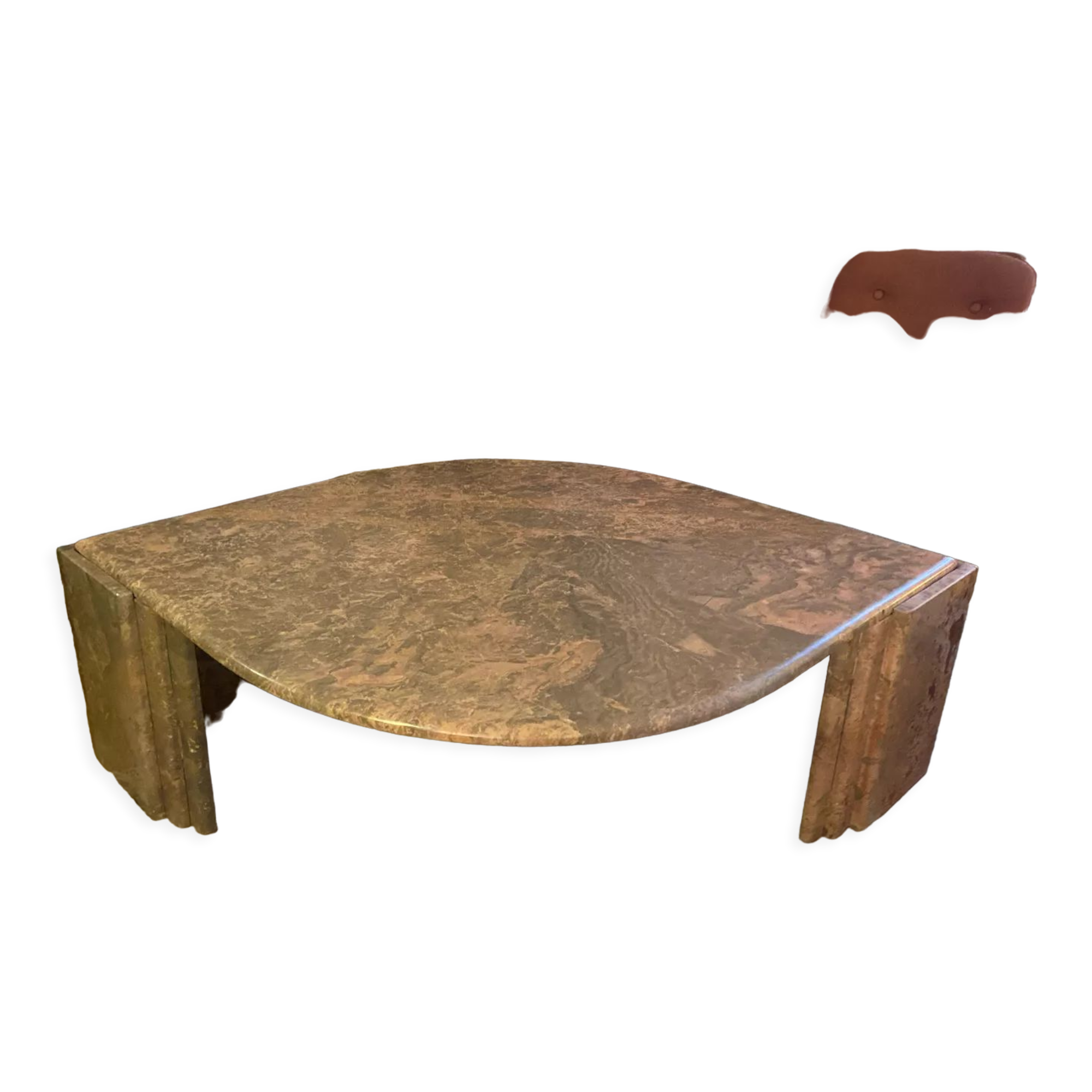 Vintage pink marble eye coffee table