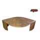 Vintage pink marble eye coffee table