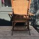 Chaise longue osier & rotin 1950