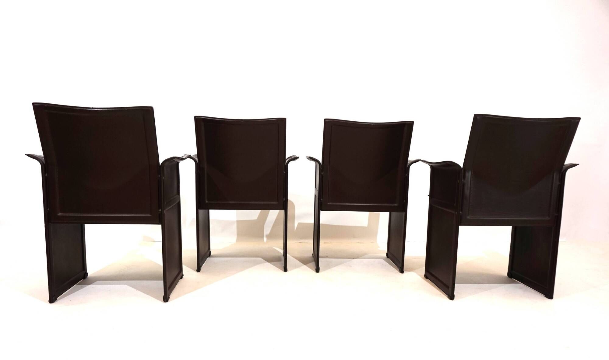 Set of 4 Matteo Grassi Korium dining/conference chairs by Tito Agnoli