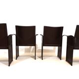 Set of 4 Matteo Grassi Korium dining/conference chairs by Tito Agnoli