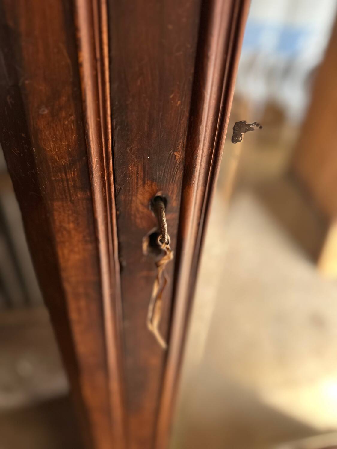 Old solid wood hosiery cabinet
