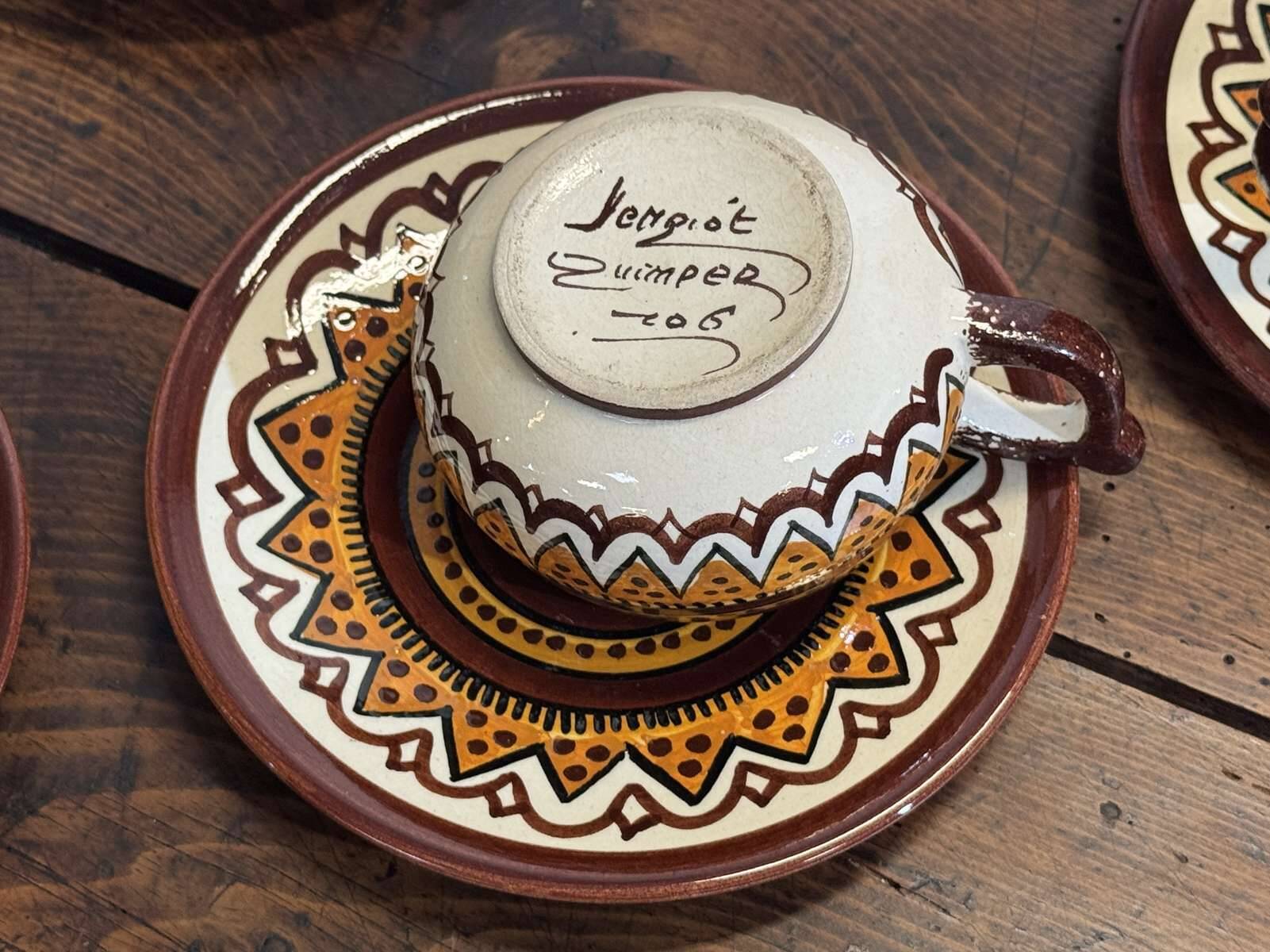 Quimper earthenware service from the 1930s-40s.