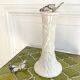 Ceramic candle holder iris flower