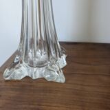 Large vintage ribbed glass soliflore – Elegant mid-20th century design