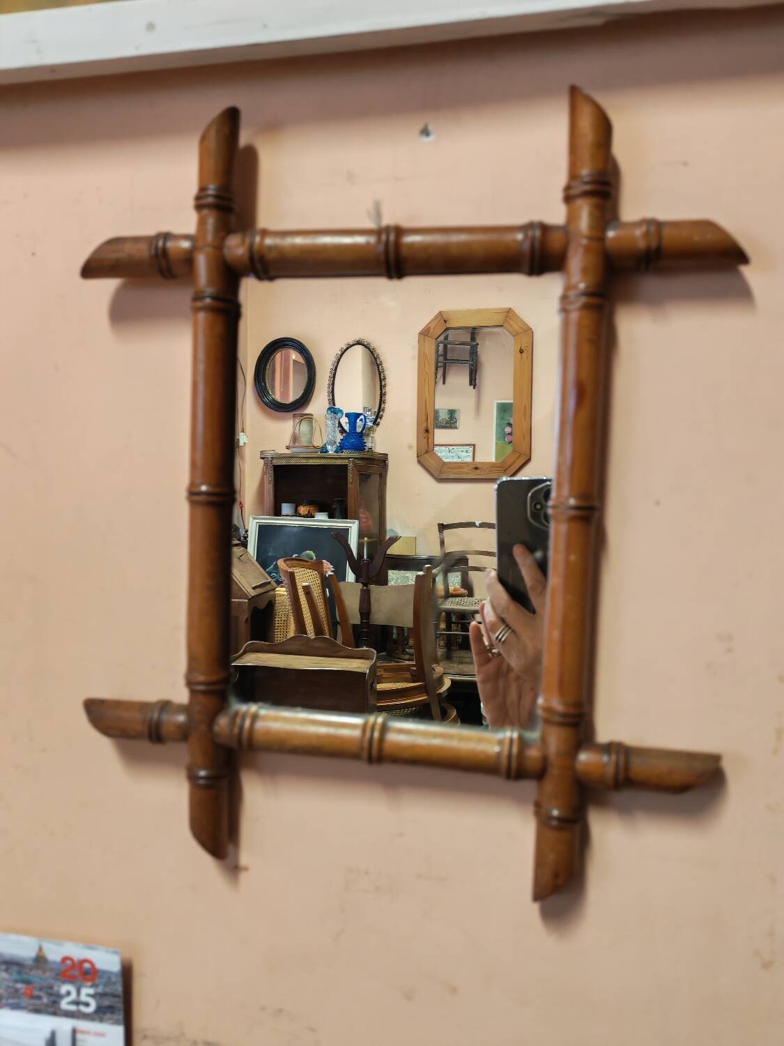 Small barber mirror