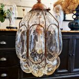 Murano glass hand-blown pendant light, mid-20th century