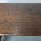 Antique 18th-century Spanish dining table with a wrought iron base