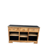 Raw wooden buffet without doors