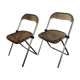 Chaises pliantes vintage plexiglas fumé