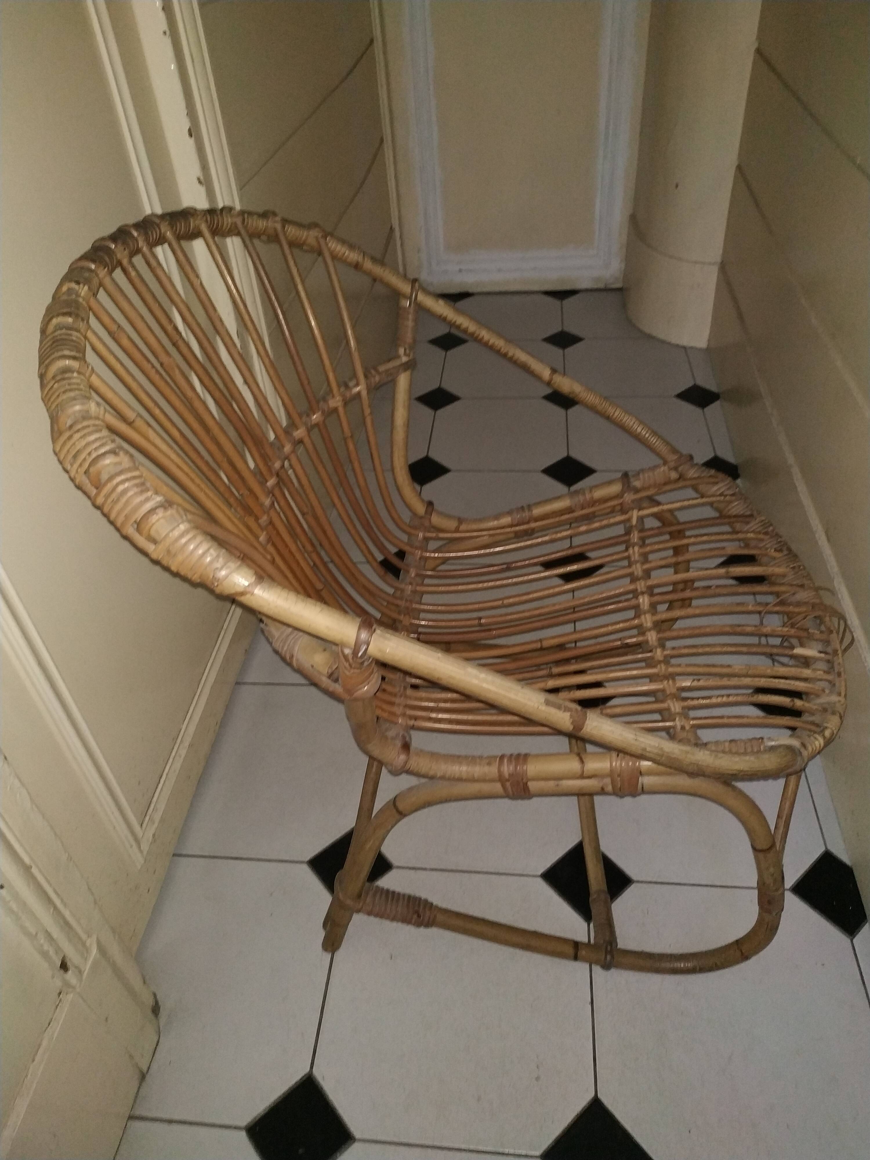 Rattan armchair