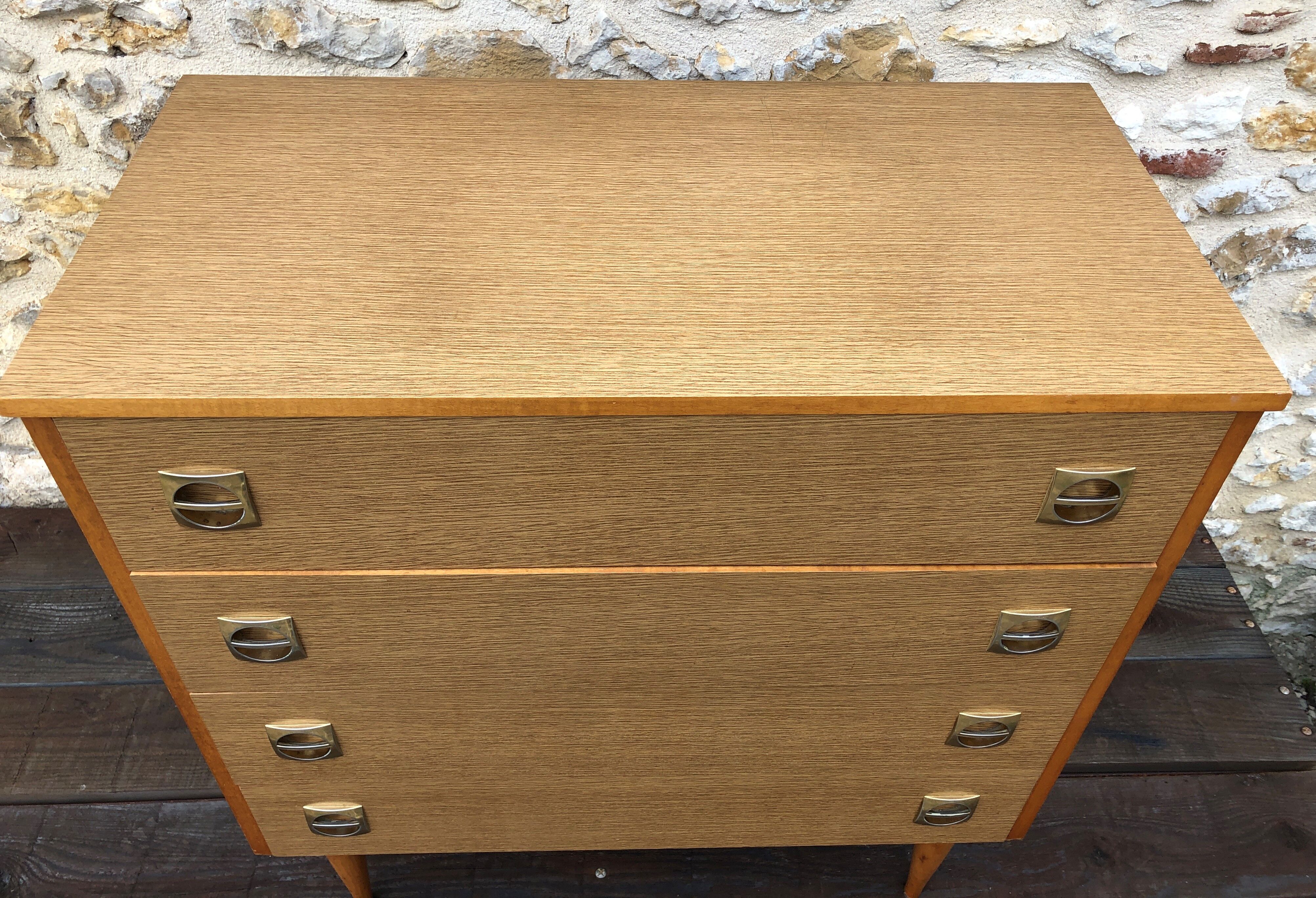 Vintage dresesr 4 drawers 60/70