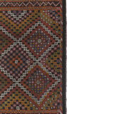 Turkish Geometric Jajim Flat-Weave Textile - Dining Room Kilim 5'3" X 8'10"
