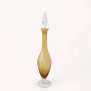 Italian glass carafe in yellow from the 1960s.