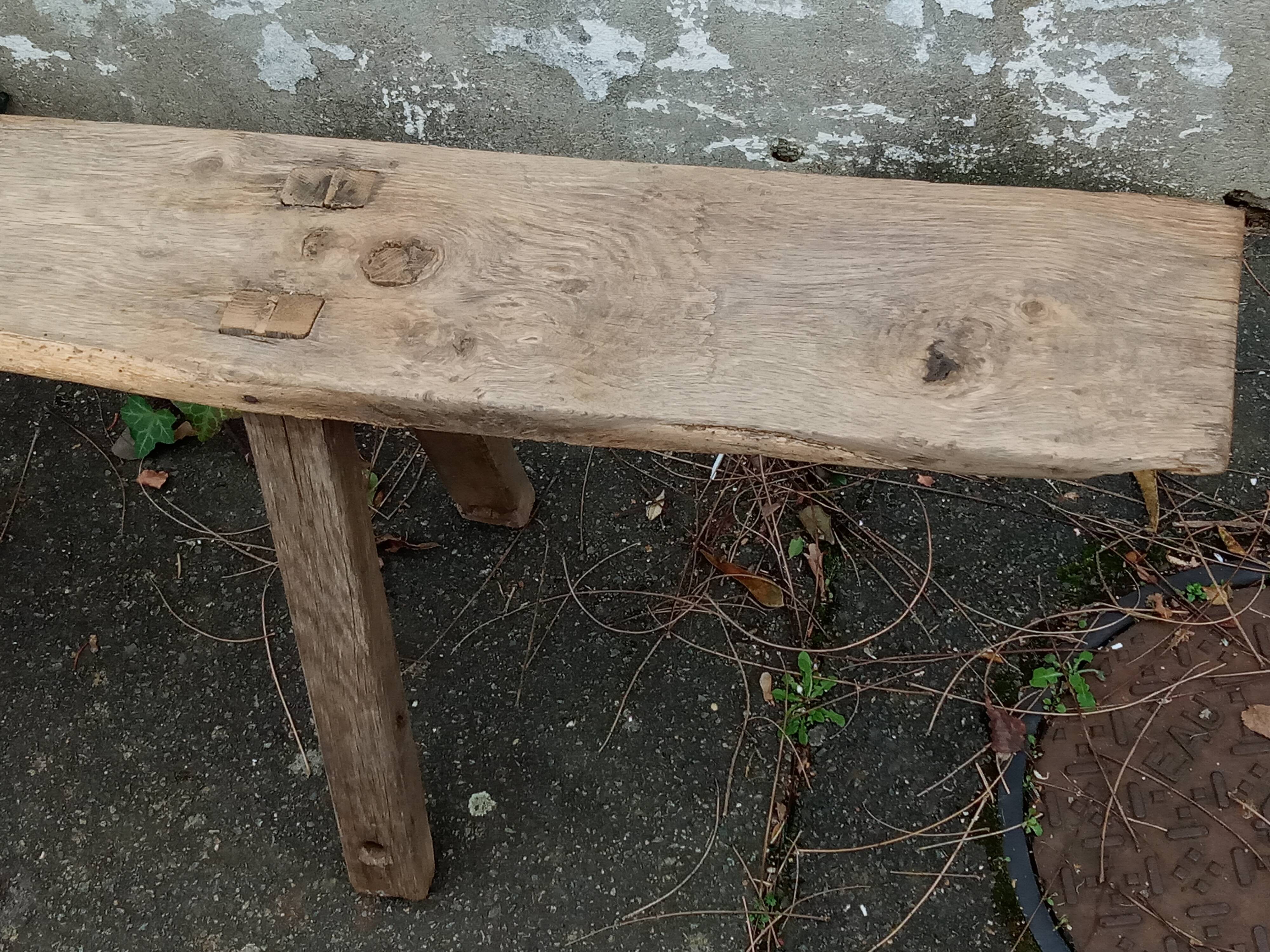 Old oak farmhouse bench 256 cm