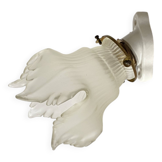 Antique tulip porcelain ceramic wall light in glass