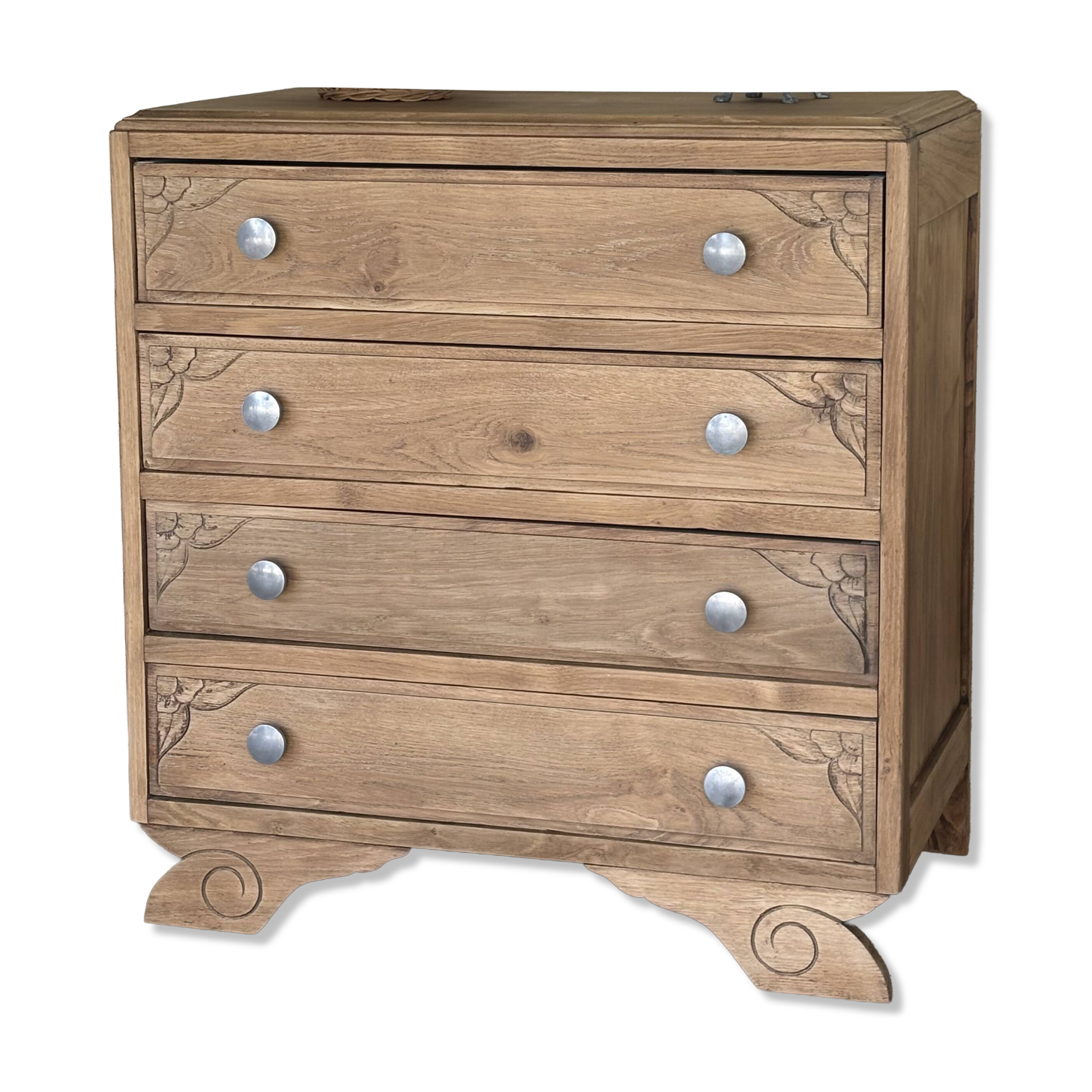 Art Deco oak chest of drawers