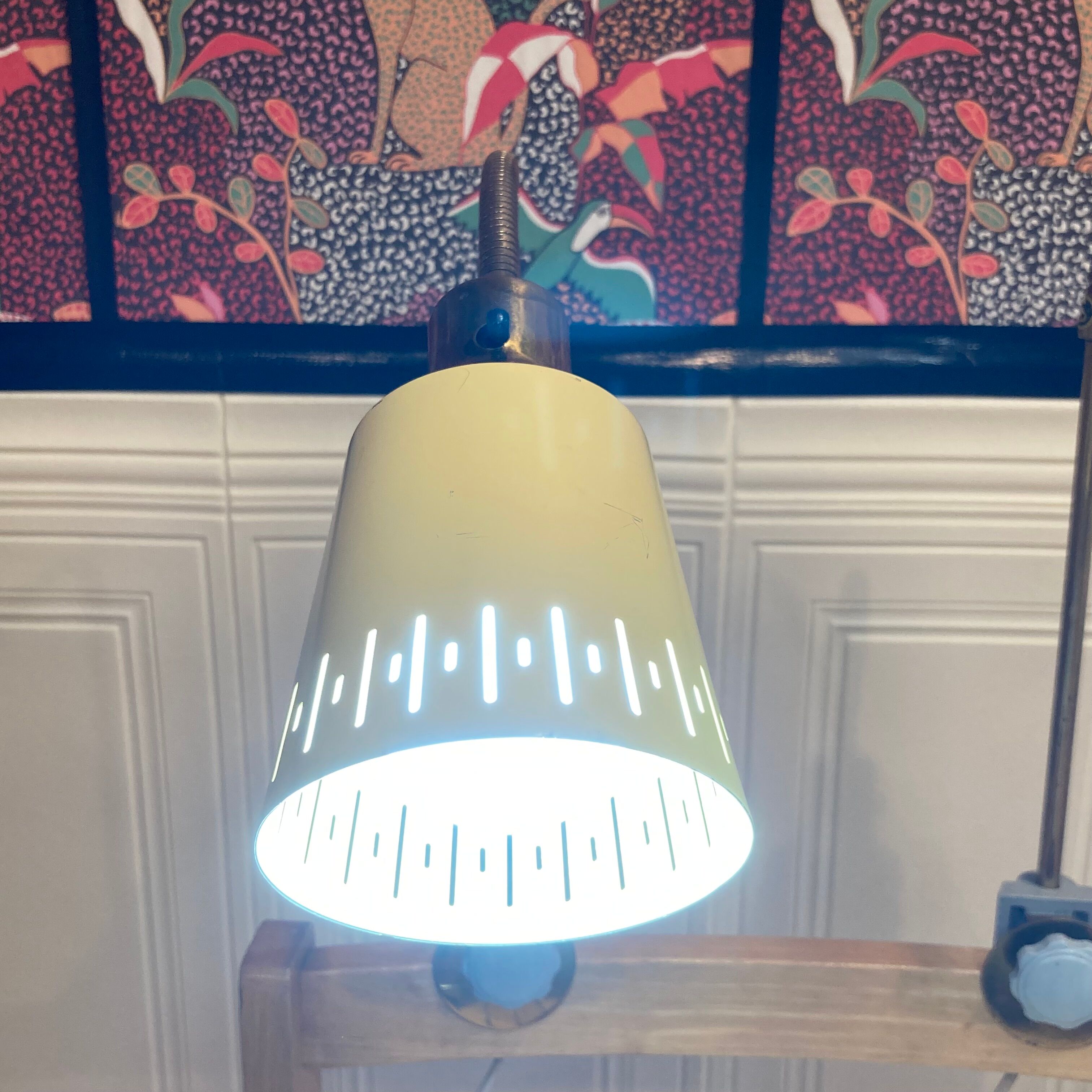 Pair of large modular scandinavian design wall lights from the 1950s.
