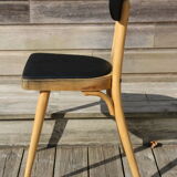 Chair 1950 skaï black light beech