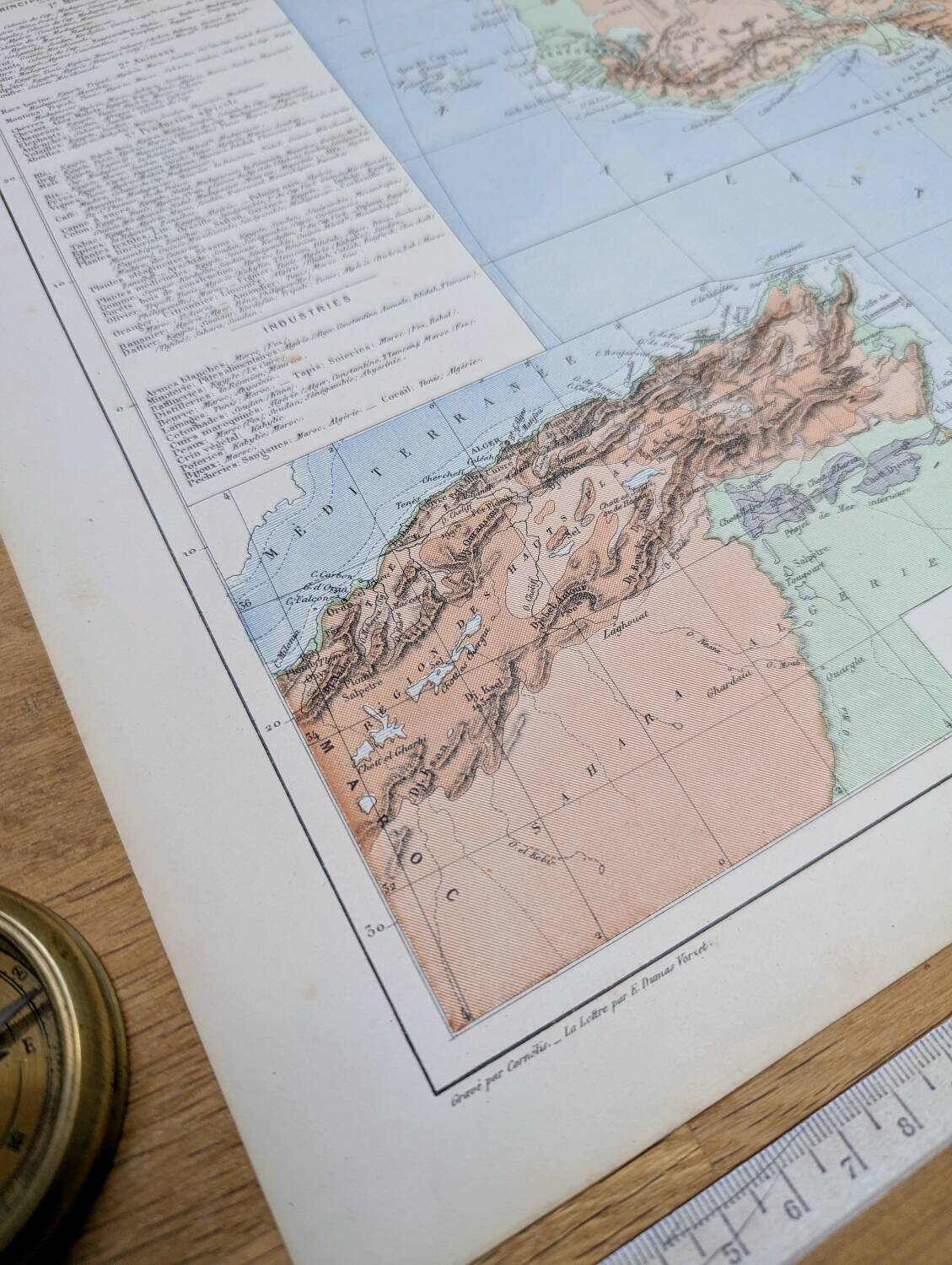 Africa, original map printed in 1892.