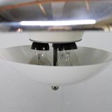 Art Deco chrome and opaline glass chandelier by Napako, 1930s