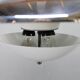 Art Deco chrome and opaline glass chandelier by Napako, 1930s