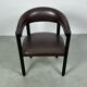Italian Arm Chair Club Chair in Leather 1980s
