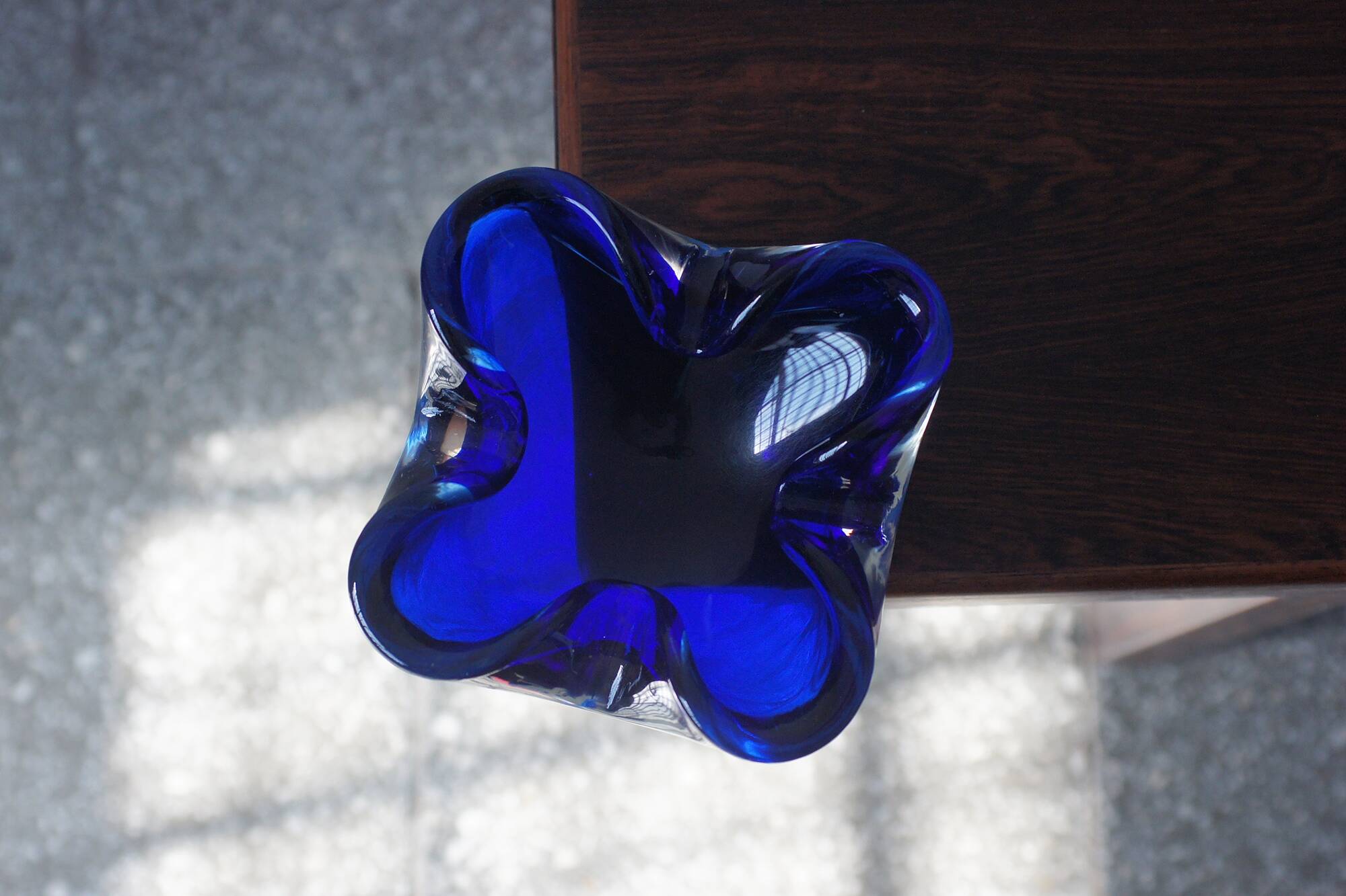 Vintage Italian Glass Ashtray, 1970s