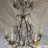 Lustre à pampilles en bronze 1930