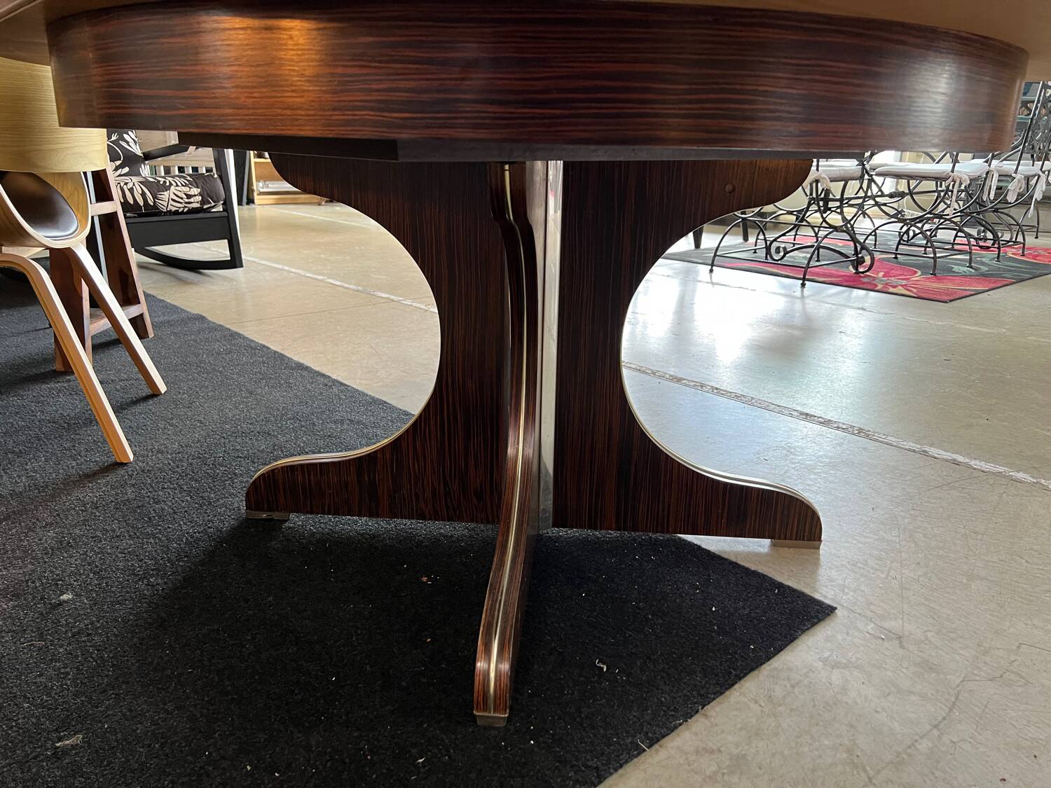 Vintage round table 1 extension rosewood 70's