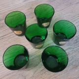 6 Vintage Byrrh / Dubonnet glasses