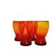 Ensemble de jus postmoderne de Barbara Glassworks, Pologne, années 1970, ensemble de 4.