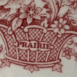 12 flat plates in red earthenware Gien 1970