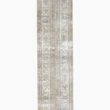 Vintage Oushak runner rug, staircase decoration 64x273.