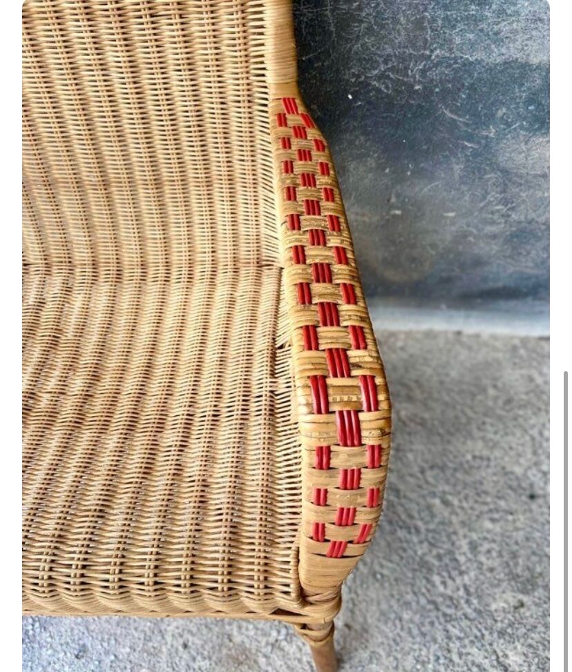 Vintage rattan armchair