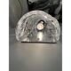 Set of Two Italian Transparent Hammered Glass Wall Sconces