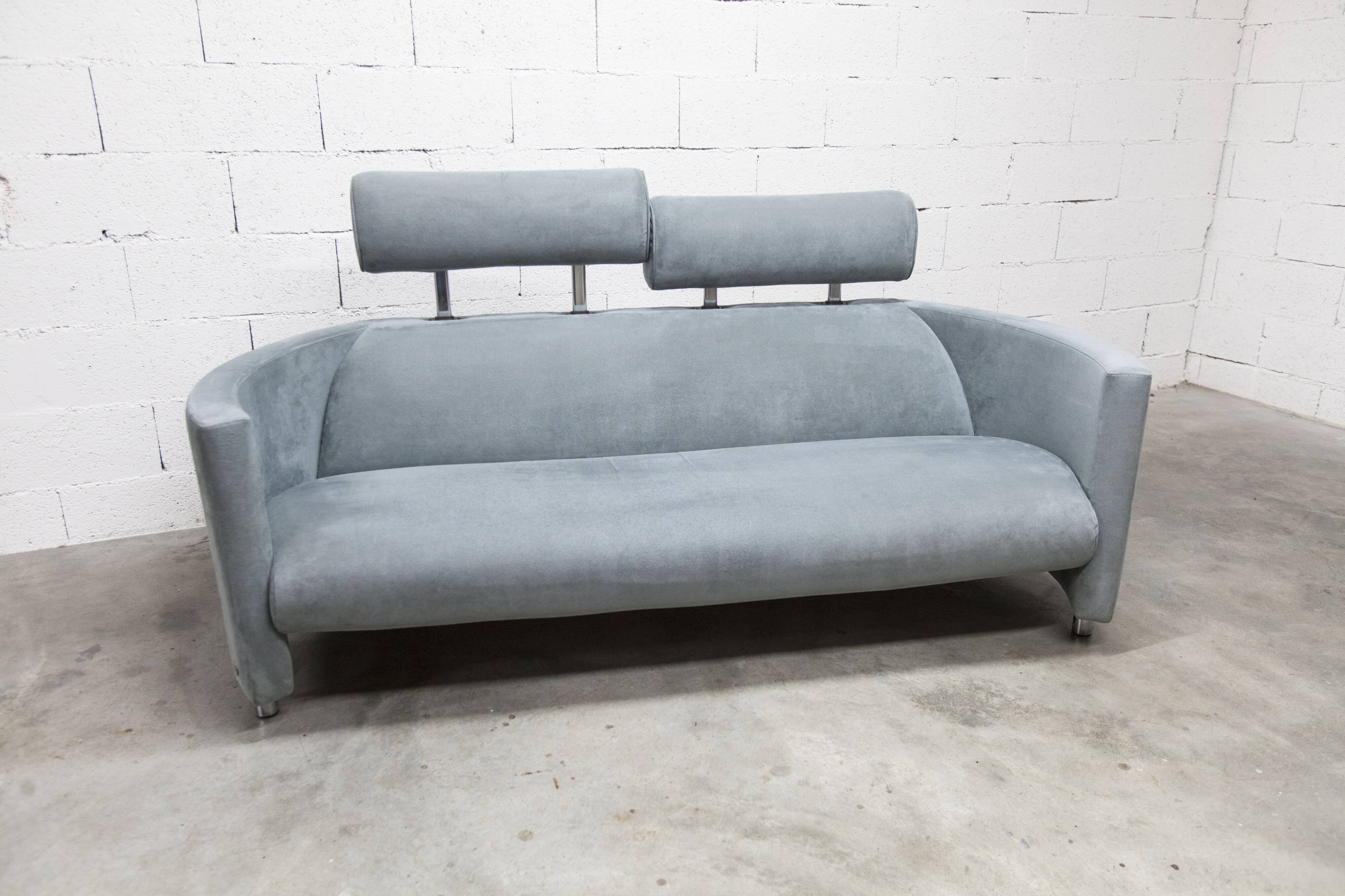Negresco Sofa Design Bernard Massot for Neology France Moiré Velvet