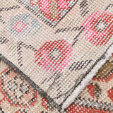 4x7 Red and Beige Turkish Vintage Rug