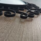 Vintage witch round mirror with wrought iron - 38cm